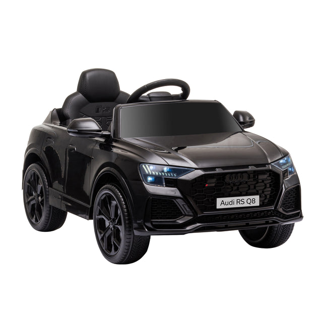 Audi RS Q8 Licensed 6V Ride-On Electric Car with Parental Remote, Music & Lights - Black
