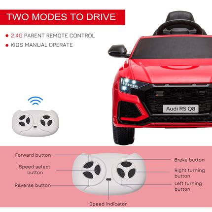 Audi RS Q8 Licensed Electric Car for Kids, 6V Kids' Electric Ride on with Remote