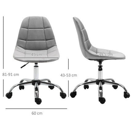 Ergonomic Office Chair with Adjustable Height and Wheels Velvet Executive Chair