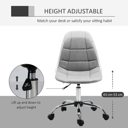 Ergonomic Office Chair with Adjustable Height and Wheels Velvet Executive Chair