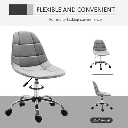 Ergonomic Office Chair with Adjustable Height and Wheels Velvet Executive Chair