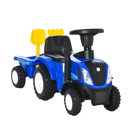 Compatible Baby Toddler Foot-to-Floor Sliding Car NEW HOLLAND Licensed with Horn, Storage & Steering Wheel for 12-36 Months - Blue
