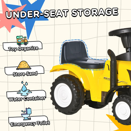 Compatible Baby Toddler Foot to Floor Sliding Car NEW HOLLAND Licensed with Horn, Storage & Big Steering Wheel for 12-36 Months - Yellow