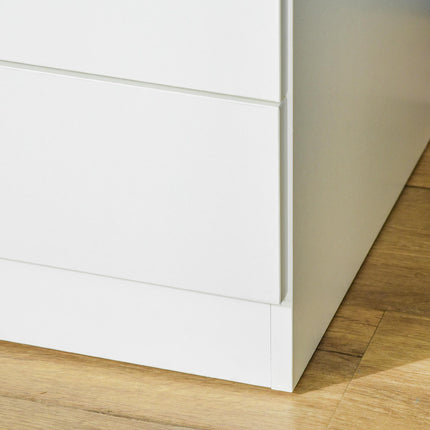 Vertical Storage Cabinet 4-Drawer Chest with Metal Rails and Anti-Tip Straps - White