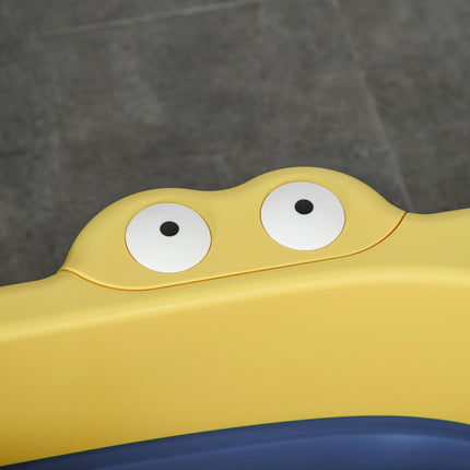 Baby Bath Tub 0-6 Years Collapsible Non-Slip with Stool Crocodile Shape - Yellow