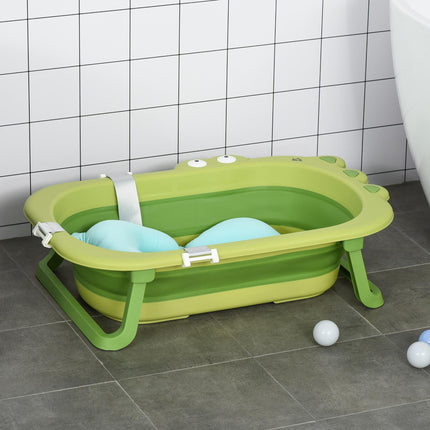 Baby Bath Tub for Toddler Kids Infant Ergonomic Foldable Secure Non-Slip Portabl