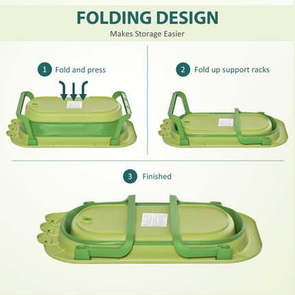 Baby Bath Tub for Toddler Kids Infant Ergonomic Foldable Secure Non-Slip Portabl