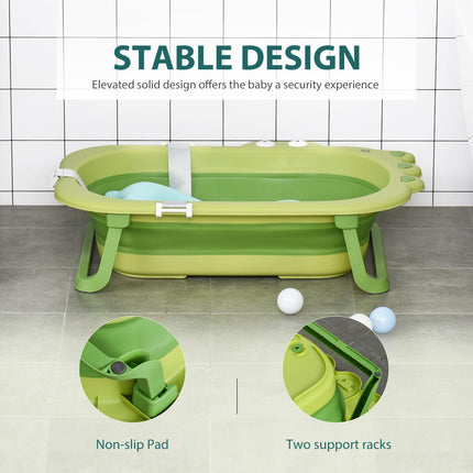 Baby Bath Tub for Toddler Kids Infant Ergonomic Foldable Secure Non-Slip Portabl