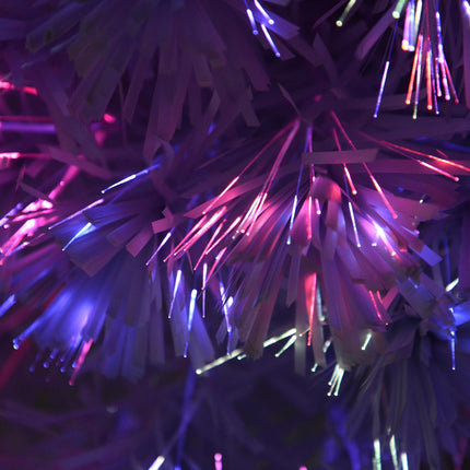 2.5FT Prelit Fibre Optic Artificial Tabletop Christmas Tree with Star Topper - White