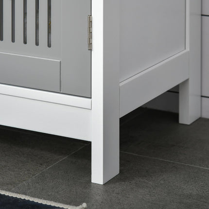 Modern Under Sink Bathroom Vanity Cabinet with Adjustable Shelves - Grey