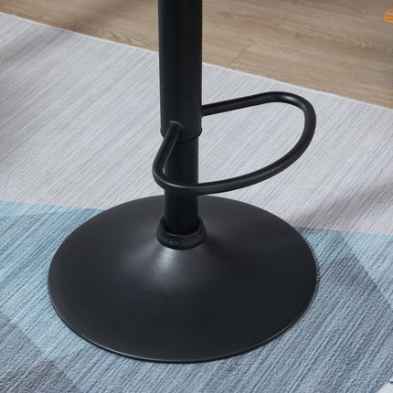 Adjustable Armless Bar Stools with Backs, Footrest and Swivel - Dark Grey