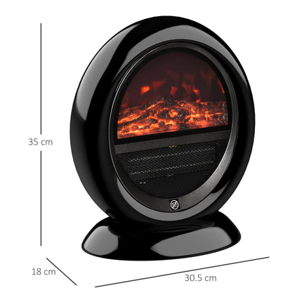 Freestanding Electric Fireplace Indoor Space Table Top Heater with Realistic Fla