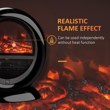 Freestanding Electric Fireplace Indoor Space Table Top Heater with Realistic Fla