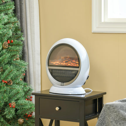 Freestanding Electric Fireplace Indoor Space Table Top Heater with Realistic Fla