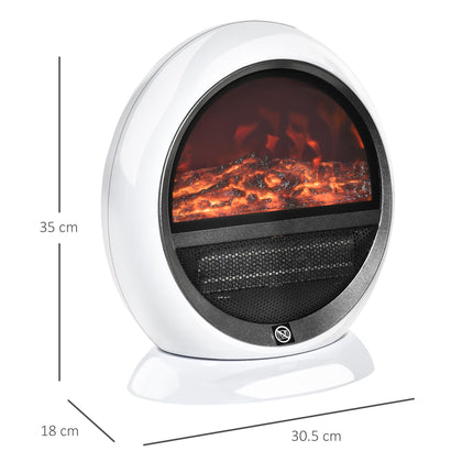 Freestanding Electric Fireplace Indoor Space Table Top Heater with Realistic Fla