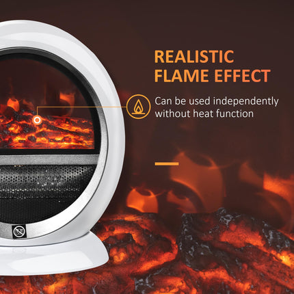 Freestanding Electric Fireplace Indoor Space Table Top Heater with Realistic Fla