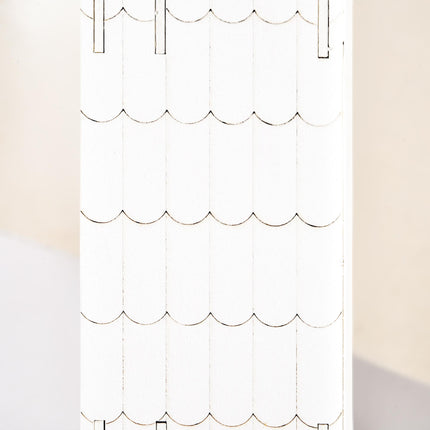 Christmas Wooden House Advent Calendar with LED Lights and Countdown Drawers - White
