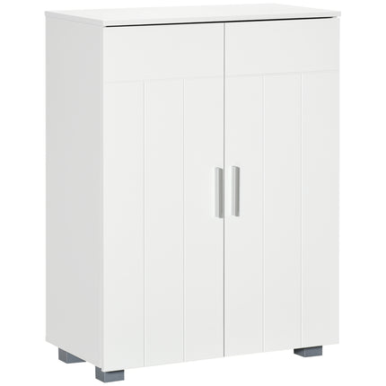Modern Bathroom Floor Cabinet with Adjustable Shelves 80x60x30 cm - White