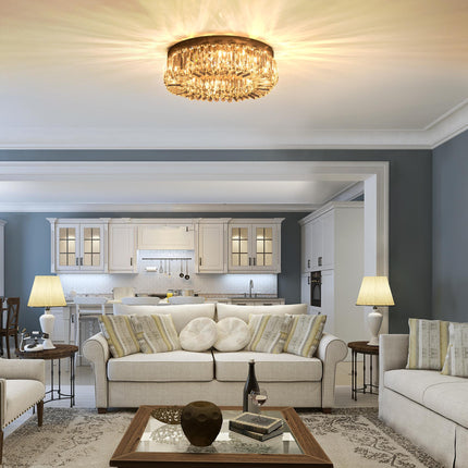 Modern Stainless Steel Crystal Pendant Chandelier for Living Room Bedroom Dining Room Hall - Silver