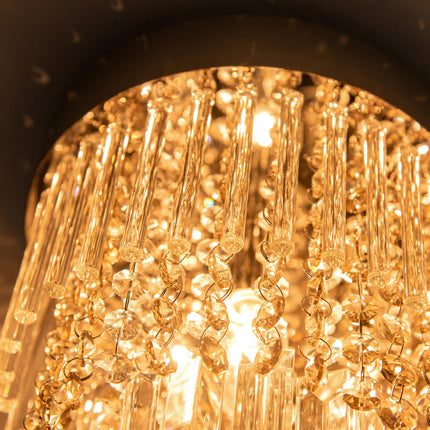 Modern Raindrop Crystal Chandelier, Round Rectangular hanging Ceiling Light, Lin
