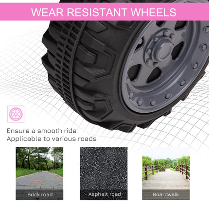 Kids Ride-On Four Wheeler ATV Car with Working Headlights 6V Battery for 18-36 Months - Pink