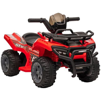 Kids Ride-On Four Wheeler ATV with Working Headlights 6V Battery Powered Motorcycle 18-36 Months - Red