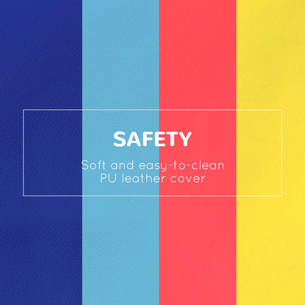 Soft Play 4-Piece Climb and Crawl Foam Toddler Stairs and Ramp Educational Toy Set - Yellow, Red, Blue, Light Blue