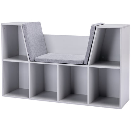 Kids Storage Cabinet with Six Compartments for Toys, Clothes & Books - Grey