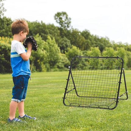 Rebounder Net Training Goal for Teens & Adults Practise Kickback - Black