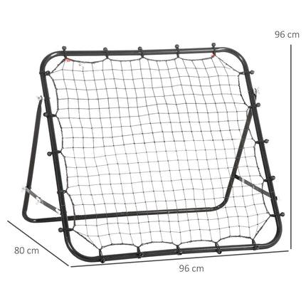 Rebounder Net Training Goal for Teens & Adults Practise Kickback - Black