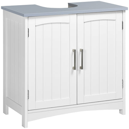 Modern Bathroom Vanity Unit with Adjustable Shelves for Space-Saving Storage - White