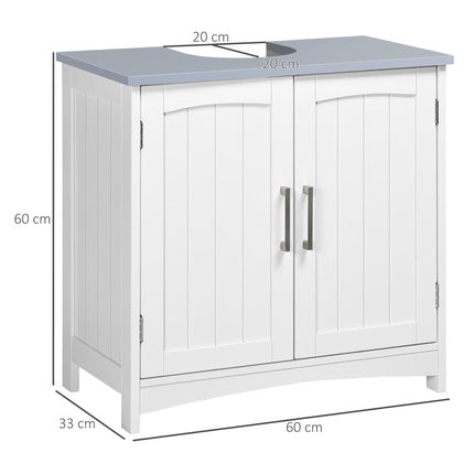 Modern Bathroom Vanity Unit with Adjustable Shelves for Space-Saving Storage - White