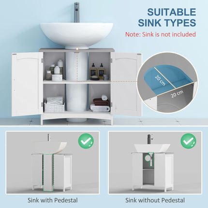 Modern Bathroom Vanity Unit with Adjustable Shelves for Space-Saving Storage - White