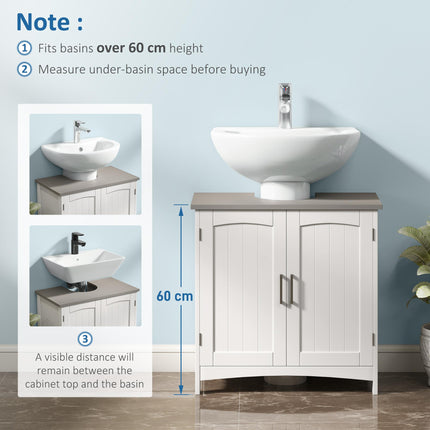 Modern Bathroom Vanity Unit with Adjustable Shelves for Space-Saving Storage - White