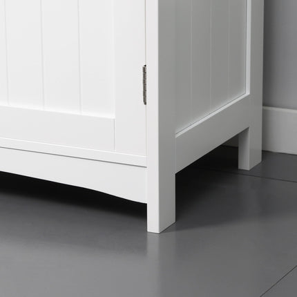 Modern Bathroom Vanity Unit with Adjustable Shelves for Space-Saving Storage - White