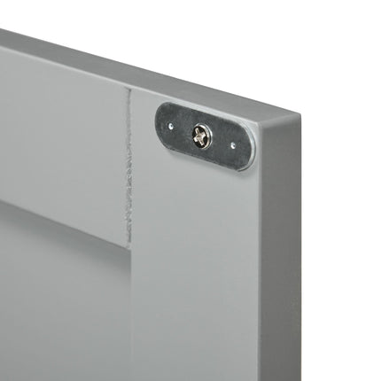 Modern Pedestal Under Sink Cabinet with Double Doors and U-Shaped Cut-Out - Light Grey