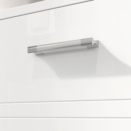 Under Sink Bathroom Cabinet with Adjustable Shelf and U-Shaped Cut-Out - White
