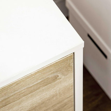 TV Stand Cabinet for TVs up to 50 Inch with Storage Drawer and Cupboards - Natural