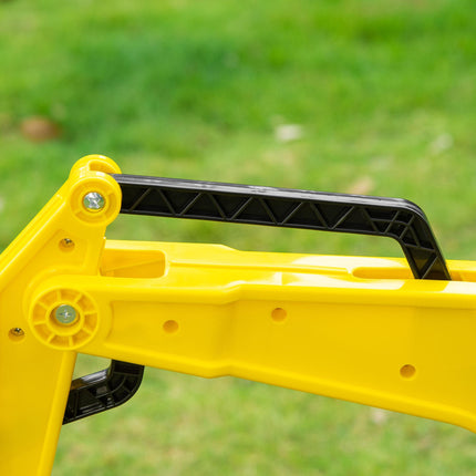 Ride-on Pedal Digger Construction Toy with Horn for Kids & Toddlers - Yellow