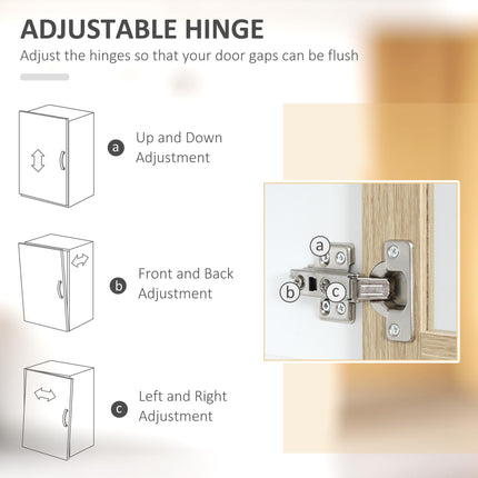Modern Kitchen Cupboard, Freestanding Storage Cabinet Hutch with Central Drawer,