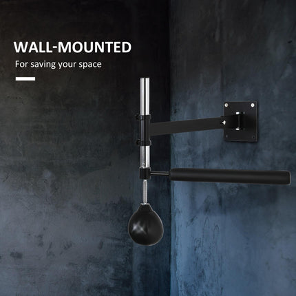 Wall Mount Fast-Reflexes Speed Bag Boxing, Height Adjustable Punching Bag, MMA,
