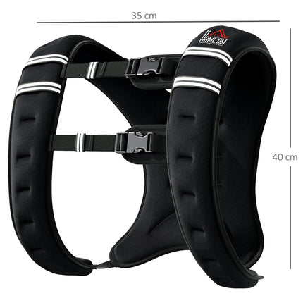 8KG Weighted Vest, Running Weight Vest with Adjustable Strap, Convenient Pocket