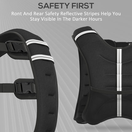 8KG Weighted Vest, Running Weight Vest with Adjustable Strap, Convenient Pocket