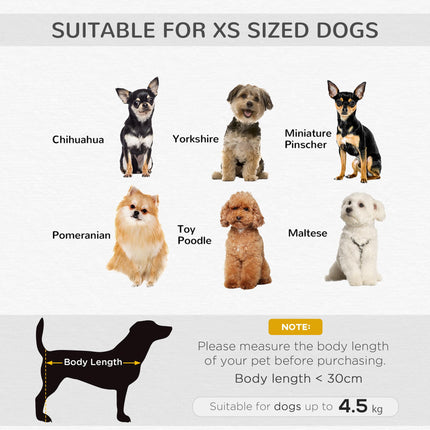 Pet Sofa for Small Dogs and Kittens with Wooden Frame and Washable Cushion, 70x47x30 cm - Grey