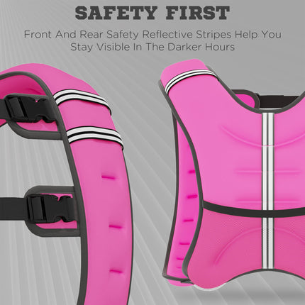 8KG Weighted Vest, Running Weight Vest with Adjustable Strap, Convenient Pocket