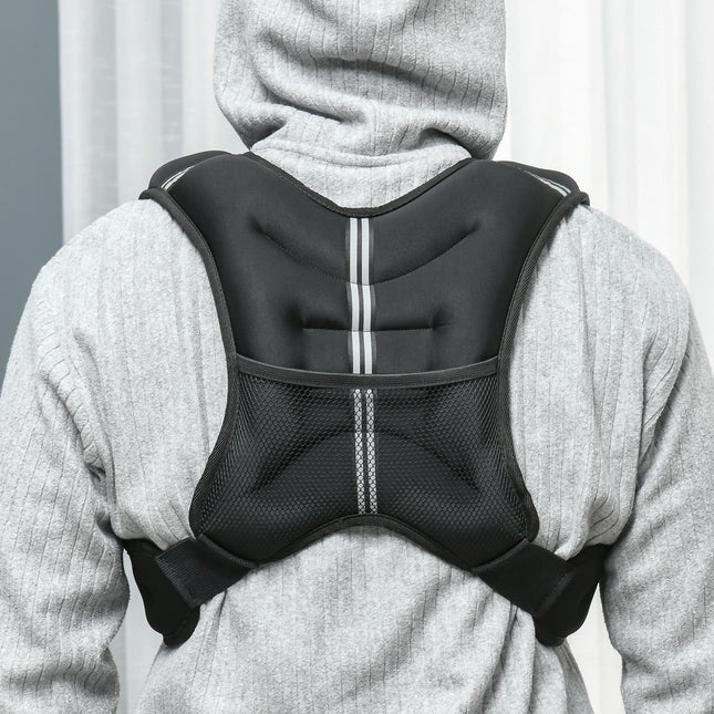 5KG Weighted Vest, Running Weight Vest with Adjustable Strap, Convenient Pocket and Reflective Strips for Men and Women