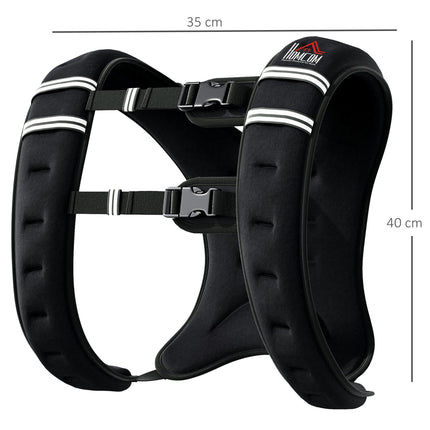 5KG Weighted Vest, Running Weight Vest with Adjustable Strap, Convenient Pocket and Reflective Strips for Men and Women