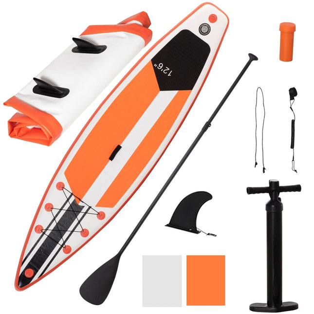 Inflatable Stand Up Paddle Board Kit with Safety Rope - White