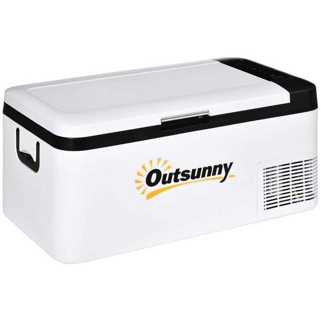 18L Portable 12V Car Compressor Refrigerator with Cooling - Black