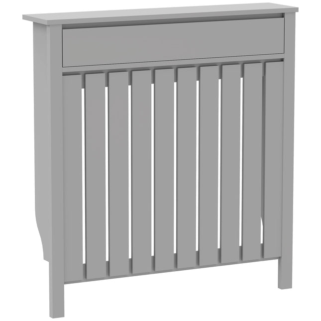 93 x 88.5cm Rustic-Look Radiator Cover - Grey